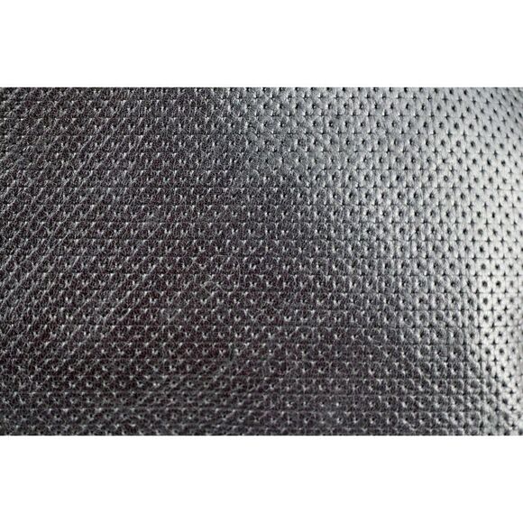 Pauric Sweeney ITALY PERFORATED BLACK GENUINE LEATHER SATCHEL HANDBAG TOTE PURSE - Picture 2 of 16